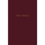 NKJV Pew Bible, Burgundy, Hardcover, Red Letter, Comfort Print, Charts, Maps