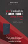 NKJV, Foundation Study Bible, Large Print, Leathersoft, Blue, Red Letter, Thumb Indexed, Comfort Print