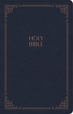 KJV Large Print Personal Size Reference Bible, Navy Leathertouch