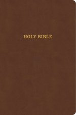 KJV Large Print Thinline Bible, Value Edition, Brown LeatherTouch