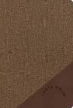 RVR 1960 Biblia letra grande tamaño manual, café duotono símil piel con índice (Edición 2023)