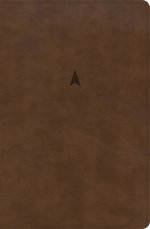 CSB Personal Size Giant Print Bible, Brown LeatherTouch, Indexed