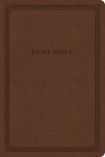 CSB Large Print Thinline Bible, Value Edition, Brown LeatherTouch