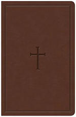 KJV Large Print Personal Size Reference Bible, Brown Leathertouch