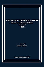 The Studia Philonica Annual V, 1993