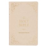 KJV Holy Bible, Standard Size Faux Leather Red Letter Edition - Thumb Index & Ribbon Marker, King James Version, Pearlescent Taupe