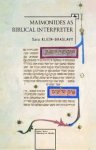 Maimonides as a Biblical Interpreter