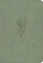 NASB Large Print Compact Reference Bible, Sage SuedeSoft LeatherTouch
