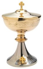BiColour Golden Plated Ciborium H 23 cm