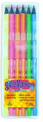 Neon Mixed Blackwood Bible Marker Pencils
