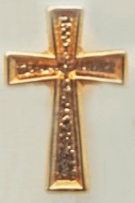 Lapel Pin - Cross - Relief / Gold Plated - Pack Of 4