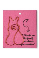 Wire Cat Gift Bookmark