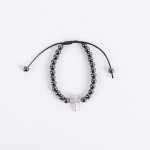 Adjustable Hematite Cross Bracelet