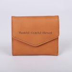 Women's Wallet Thankful Brown Leather-Look