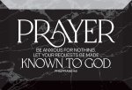 Glass Plaque-Prayer Be Anxious For  (6 x 4)