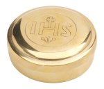 Gold Plated Container for Hosts D 8 cm