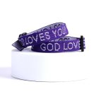 God Loves You Purple Woven Bracelet - Pack of 25