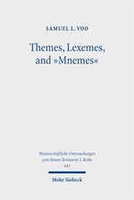 Themes, Lexemes, and 'Mnemes: Composite Allusions in the Gospel of John and Other Jewish Literature