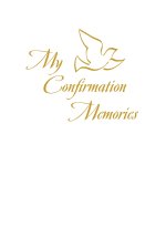 My Confirmation Memories