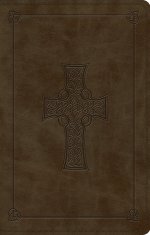 ESV Large Print Value Thinline Bible (TruTone, Olive, Celtic Cross Design)