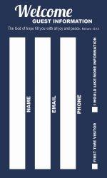 Guest Welcome Card: Welcome - Blue (Package of 50)