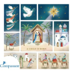 A Child is Born Charity Christmas Cards Pack of 10 (Compassion)