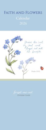 Faith and Flowers Slimline Calendar 2026