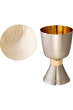 Nickel Plated Chalice with Gold Plated Inside H 17 cm