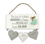 Joy of a Baby Christened in Love Plaque