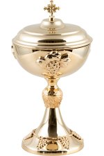 Golden Plated Ciborium H 28 cm