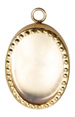 Gold Plated Oval Wall Reliquary H 6 cm