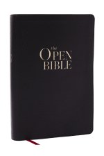 The Open Bible: Read and Discover the Bible for Yourself (KJV, Black Leathersoft, Red Letter, Comfort Print, Thumb Indexed)