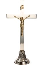 Nickel Plated Altar Cross H 46 cm