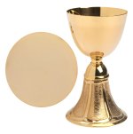 Gold Plated Chalice with Paten H 18.5 cm