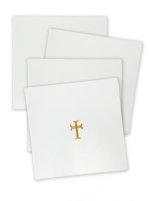 Set of 4 Poly Cotton with Gold Cross
