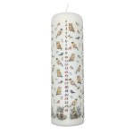 20cm Winter Birds Pillar Advent Candle