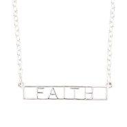Necklace-Kingdom Words-Faith-Silver Plate