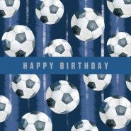 Birthday Card - Footballs