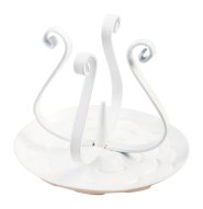 White Iron Candle Holder H 8.5 cm