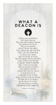 Plaque-Black Wood Emblem-What A Deacon Is (6.75 x 13.625)