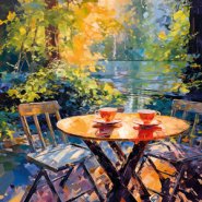 Birthday Card - Garden Table