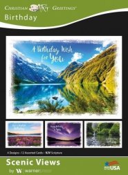 Scenic View Assorted Birthday Cards (KJV) (Box Of 12)