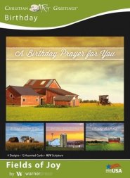 Boxed Card-Fields Of Joy Assorted Birthday (KJV) (Box Of 12)