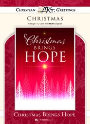 Boxed Card-Christmas Brings Hope Solid Pack (John 10:10  NKJV) (Box Of 12)