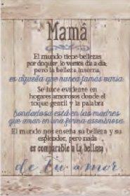 Mama, The World (Mama,  El Mundo) (6" x 9") Spanish Plaque