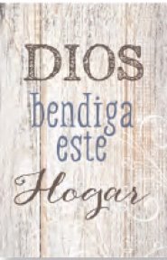 Spanish Plaque-New Horizons-God Bless This Home (Dios Bendiga Este Hogar) (6" x 9")
