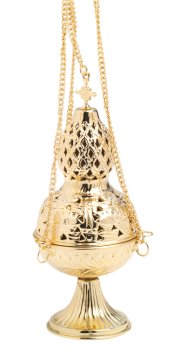 Golden Plated Thurible H 26 cm