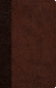 ESV Large Print Thinline Reference Bible, Red Letter (TruTone, Brown/Walnut, Timeless Design)