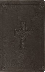 ESV Thinline Bible, Red Letter (TruTone, Charcoal, Celtic Cross Design)
