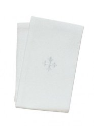 15" X 9" Purificator with White Cross 100% Pre Shrunk Linen